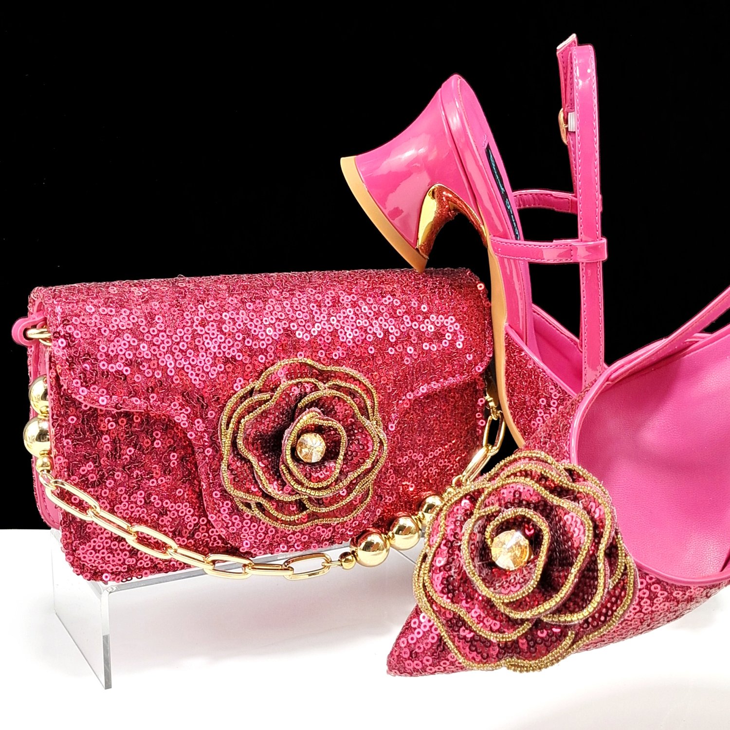 38-43 sequins evening shoes african and bags to match champagne rose gold matching clutch bag nigeria
