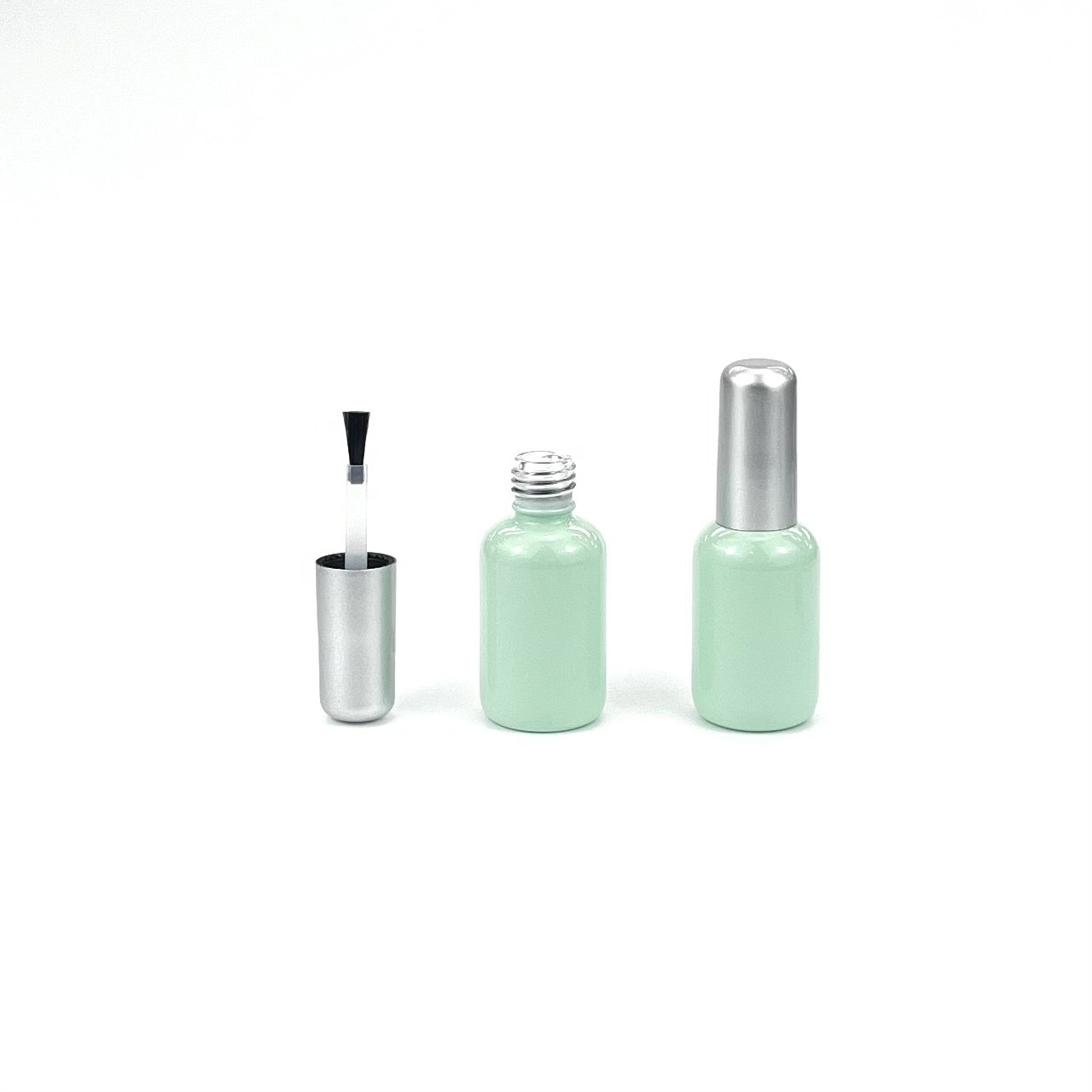16ml Green Glass Nail Polish Bottle Customizable Design with Factory-Matching Lid Brush and Logo Integrated supplier selling