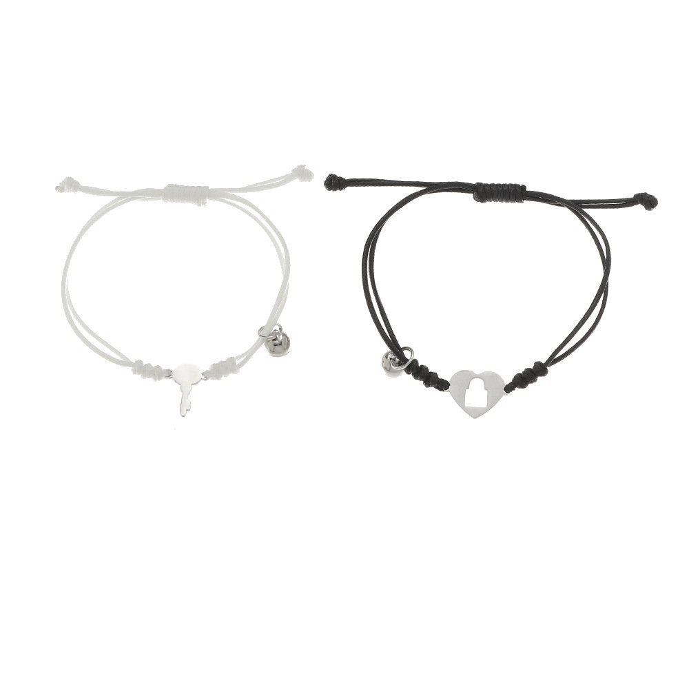Fashion double string forever love letter bracelet jewelry love heart matching couples bracelet