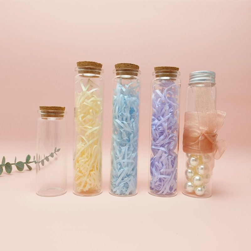 30ml 50ml Custom Color Luxury Empty Craft Decorative Candle Matches Glass Bottles With Cork