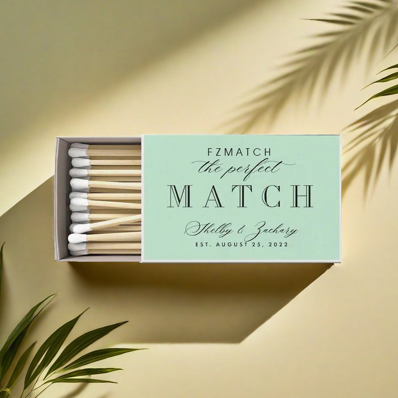 Good quality match box custom logo art paper matchbox with wooden safety matches box