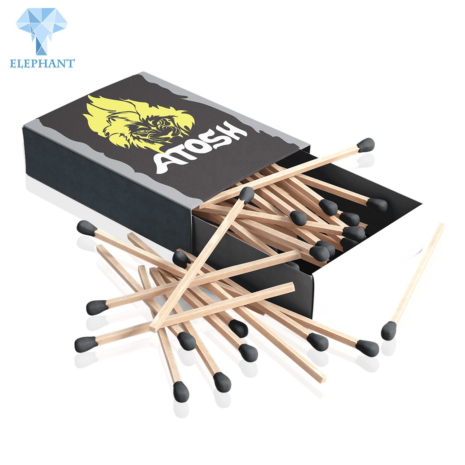 Custom Logo Small Size Pocket Safety Candle Fancy Empty Slide Rigid Match Box