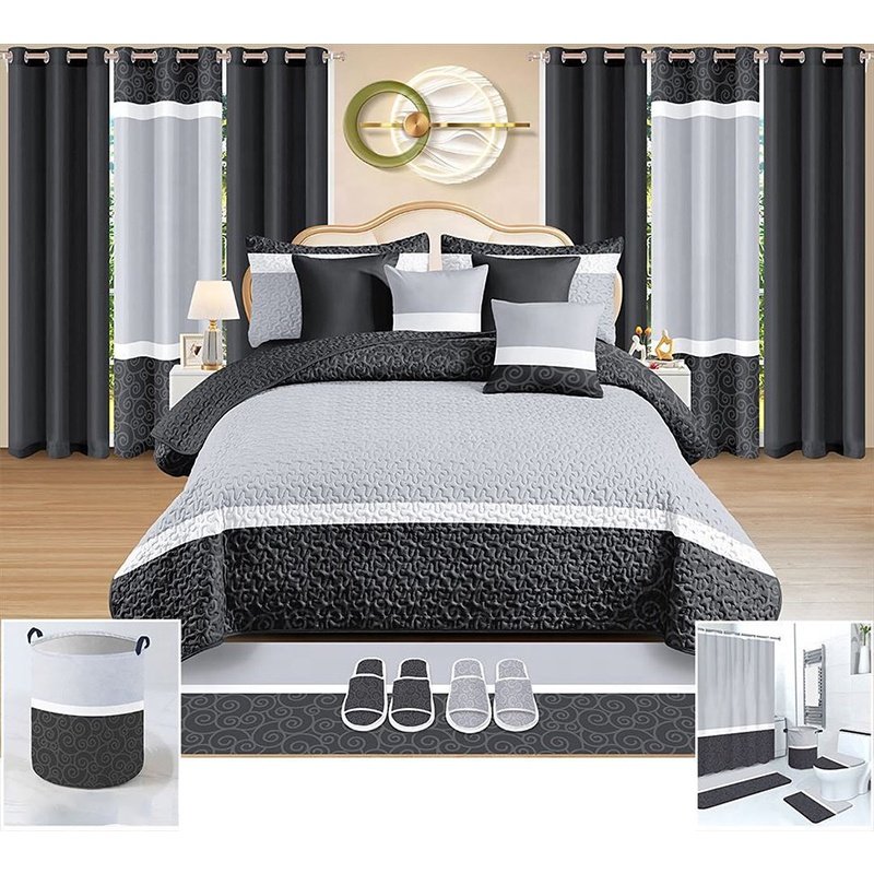 In stock for 24 piece bedding sets with matching curtains cotton bedding set with match curtains