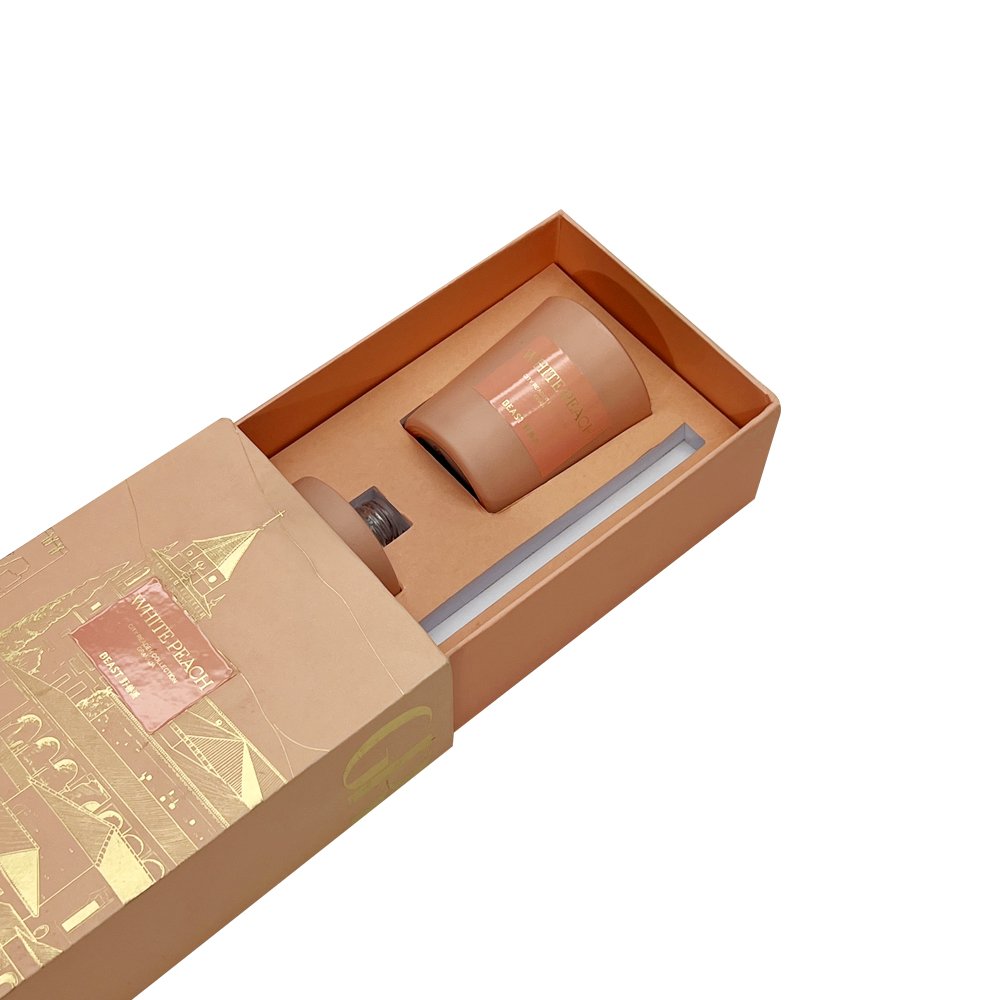 Custom Design Candle Package Rigid Cardboard Box Drawer Match Boxes Embossing For Candles