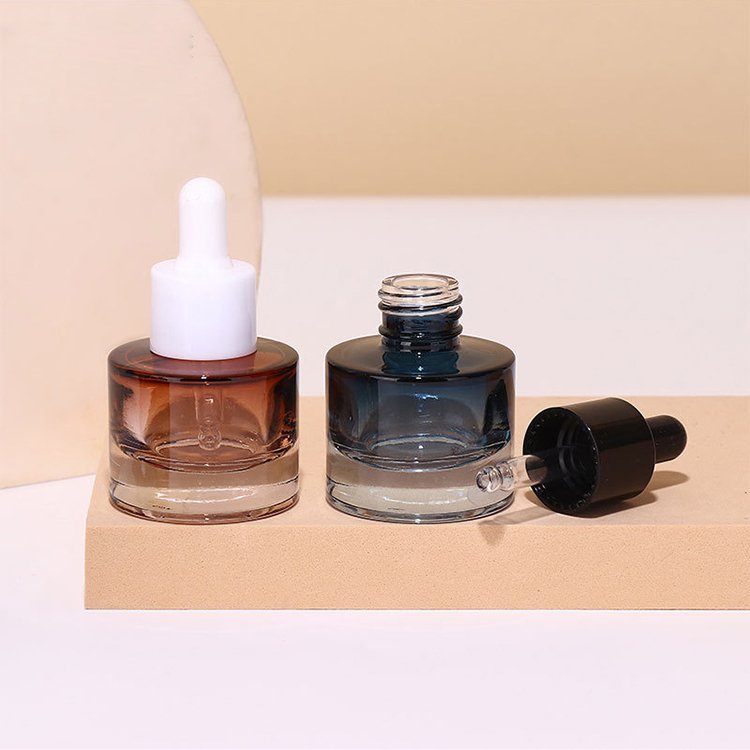 20ml luxury thick bottom straight round dropper bottle can be matched with press dropper