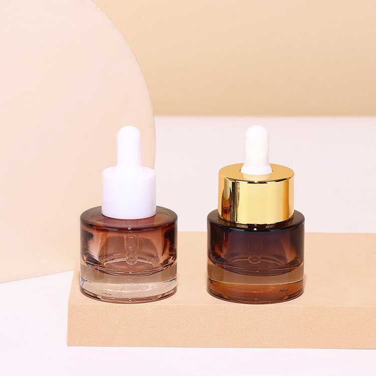 20ml luxury thick bottom straight round dropper bottle can be matched with press dropper