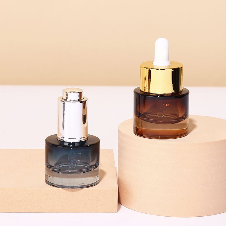 20ml luxury thick bottom straight round dropper bottle can be matched with press dropper