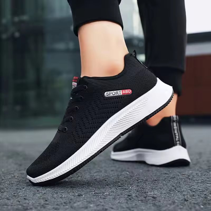 Women's New Spring Summer Sports Shoes Breathable Toe Mesh Surface Casual Running Shoes Fashion Trend All-Match Walking Style