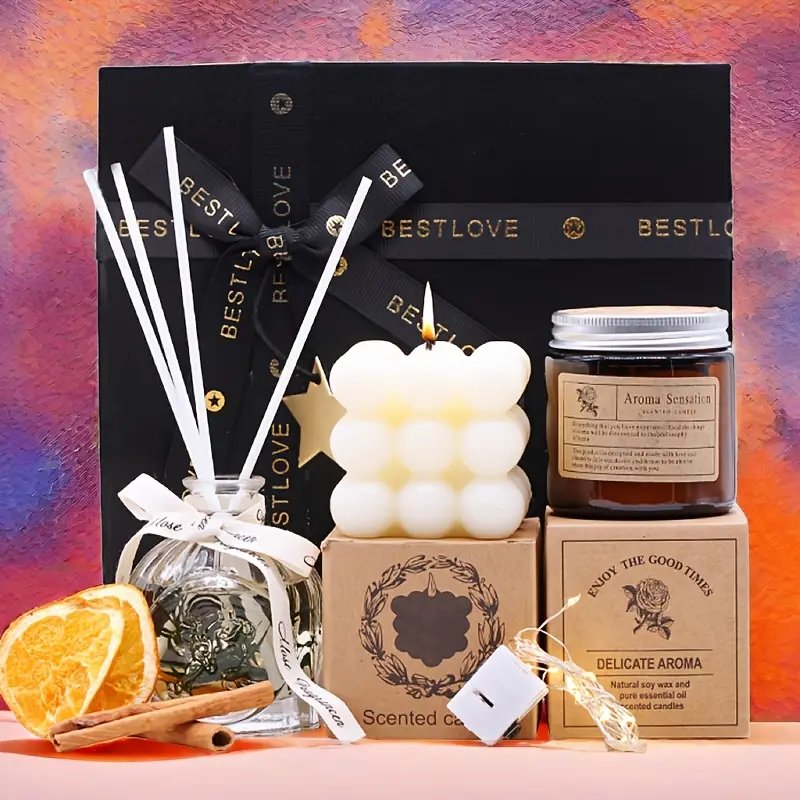Scented Aromatic Candles Guest Gift Birthday Wedding Candle White in Glass Jars Luxury Candle