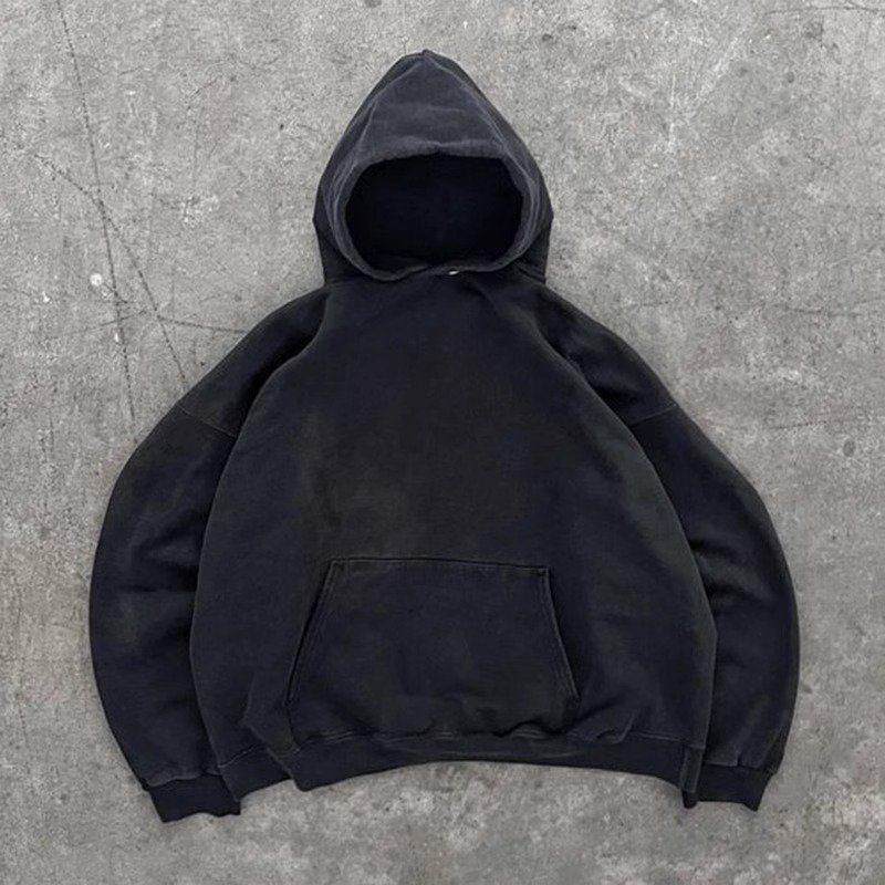 Overseas order backlog blank Hooded Pullover Sweatshirt Casual Long Sleeves Easy Matching Pure Color Men Women Trendy Design
