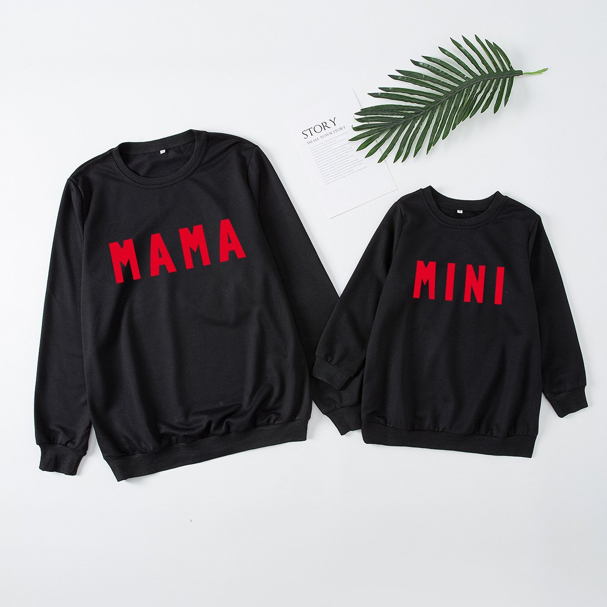 High Quality Autumn Parent Child Pullover Hoodies Mom Kids Cotton Print Casual Family Matching Top Outfits