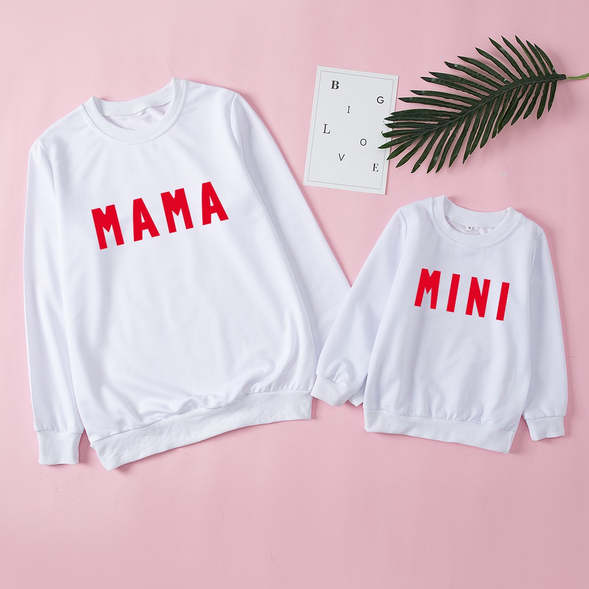 High Quality Autumn Parent Child Pullover Hoodies Mom Kids Cotton Print Casual Family Matching Top Outfits
