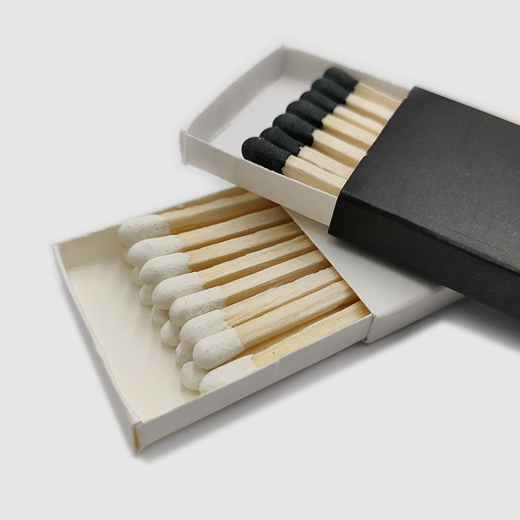 For bakery black matchbox Birthday matches wooden stick matches custom text safety matchbox Support customization
