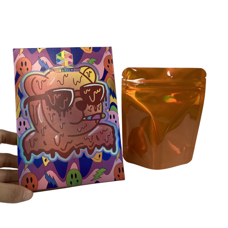 New Paper Packaging Retail Packaging 3.5g Packaging Customized 3.5g Box and Matching Bag Fully Color Printing Cereal Box.