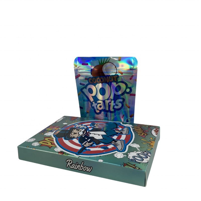 New Paper Packaging Retail Packaging 3.5g Packaging Customized 3.5g Box and Matching Bag Fully Color Printing Cereal Box.