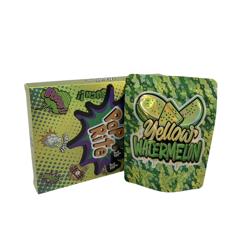 New Paper Packaging Retail Packaging 3.5g Packaging Customized 3.5g Box and Matching Bag Fully Color Printing Cereal Box.