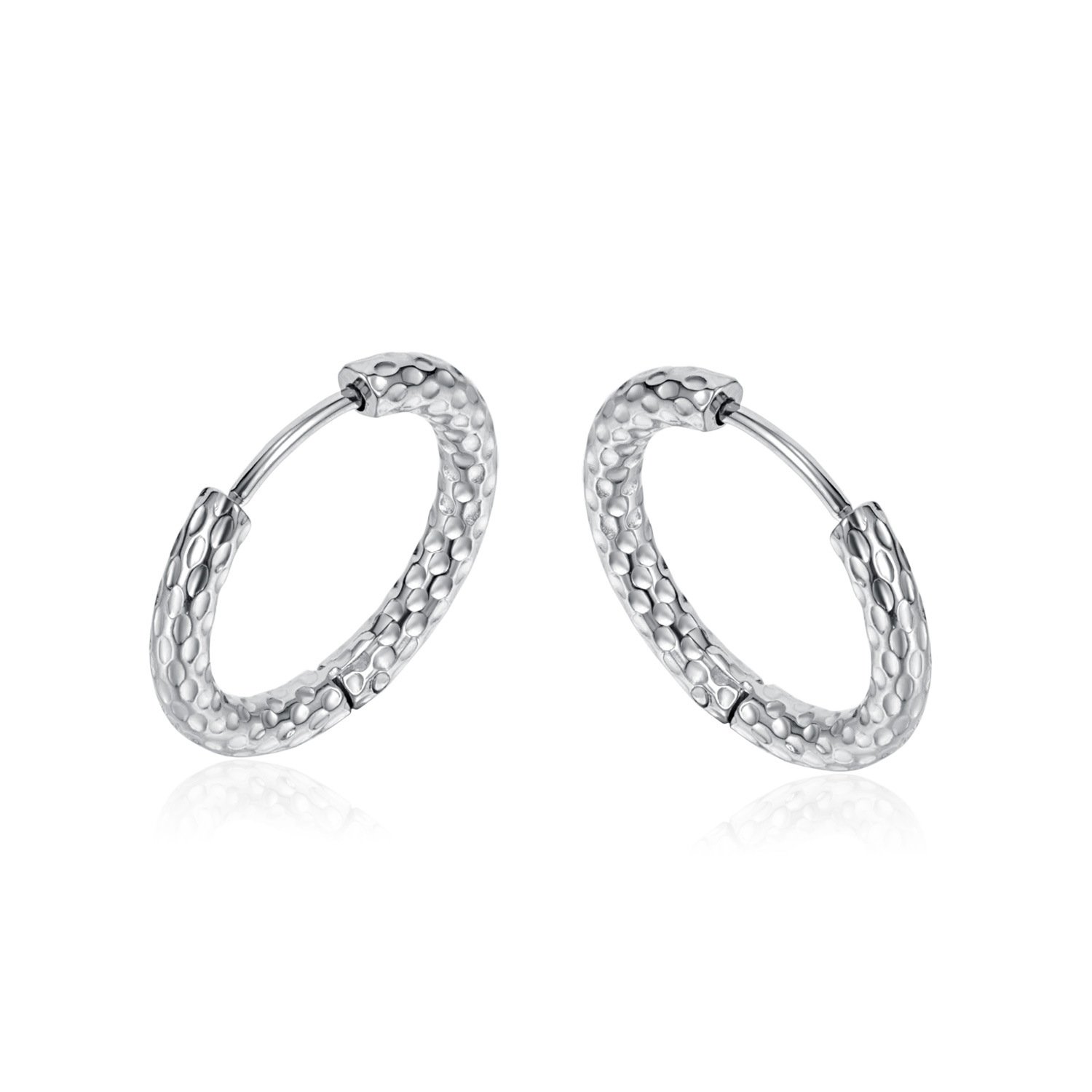 Pearl All-Match Stainless Steel Women's Wedding Ring Buckle Net Red Simple Design Multi-Size Titanium Steel Ear Earrings