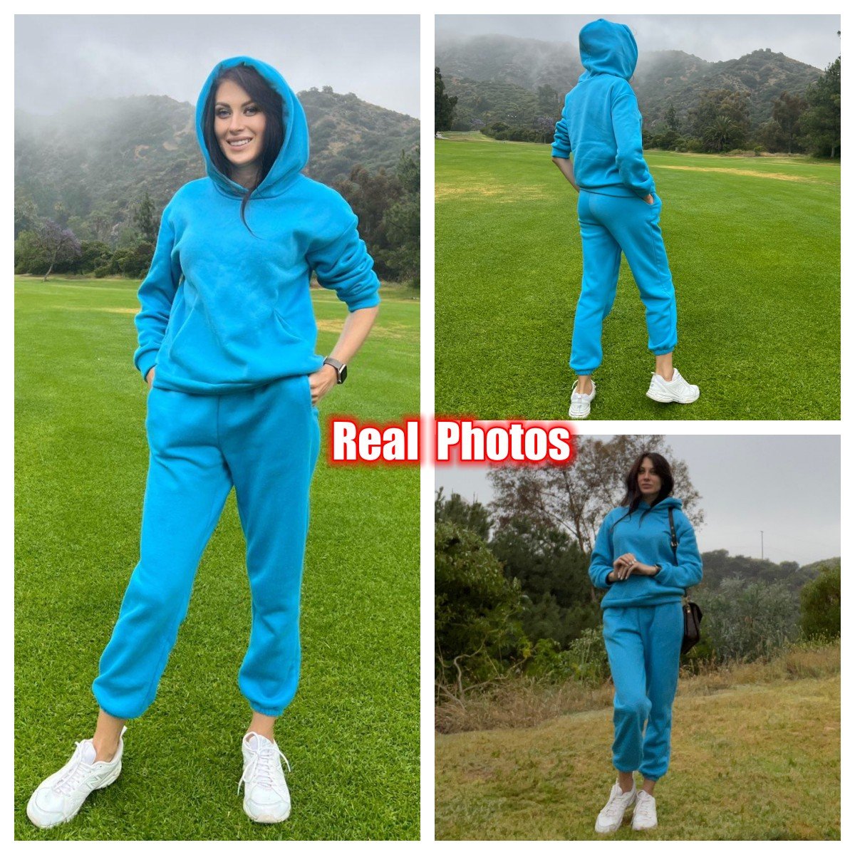 Fleece Women Warm Sweatsuits Autumn Winter Solid Hooded Pullover Tracksuit New Loose Two 2 Piece Matching Set