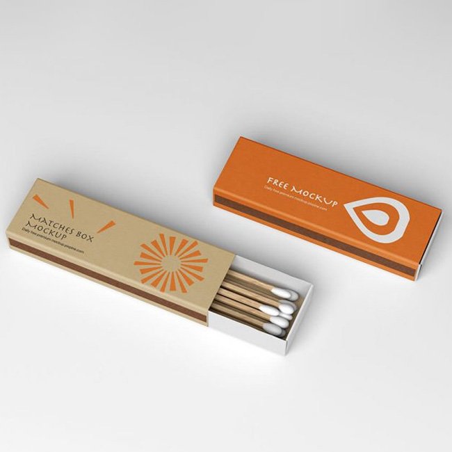 Personalised custom blank empty matches packaging box with logo
