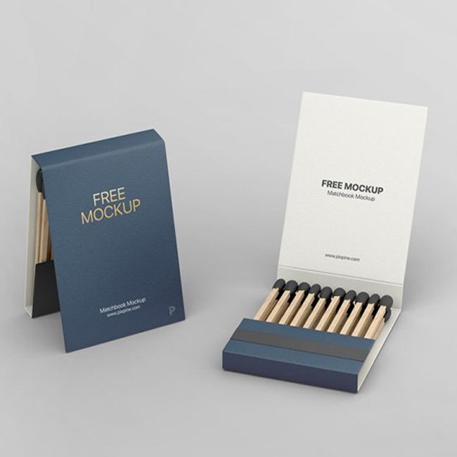 Personalised custom blank empty matches packaging box with logo