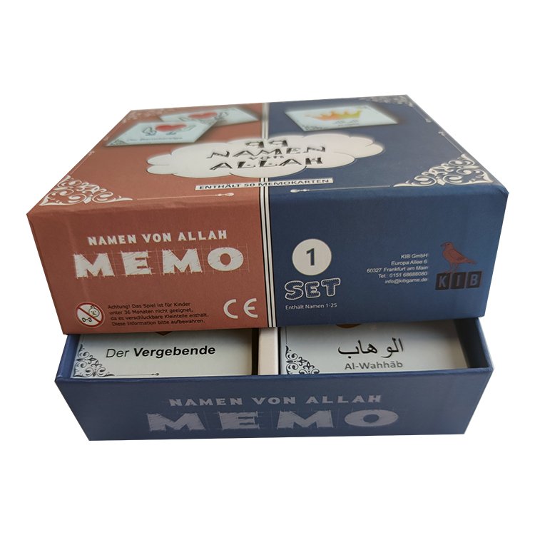Educational cardboard Memory matching Game cards