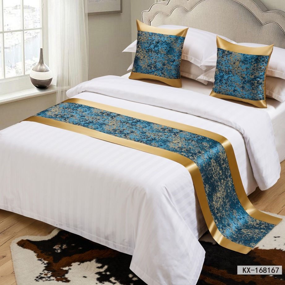 Runner Long Bed Runner Matching pillow Hotel Bed Runner cushion cover Bed end towel beddings