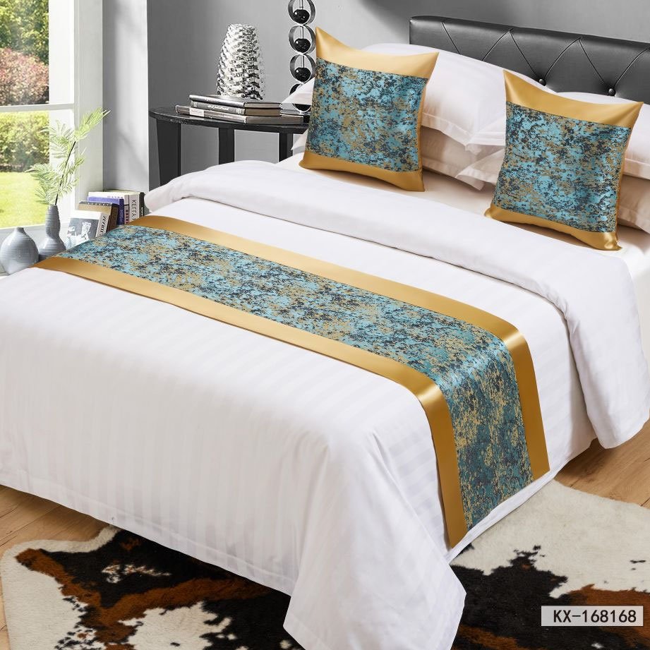 Runner Long Bed Runner Matching pillow Hotel Bed Runner cushion cover Bed end towel beddings