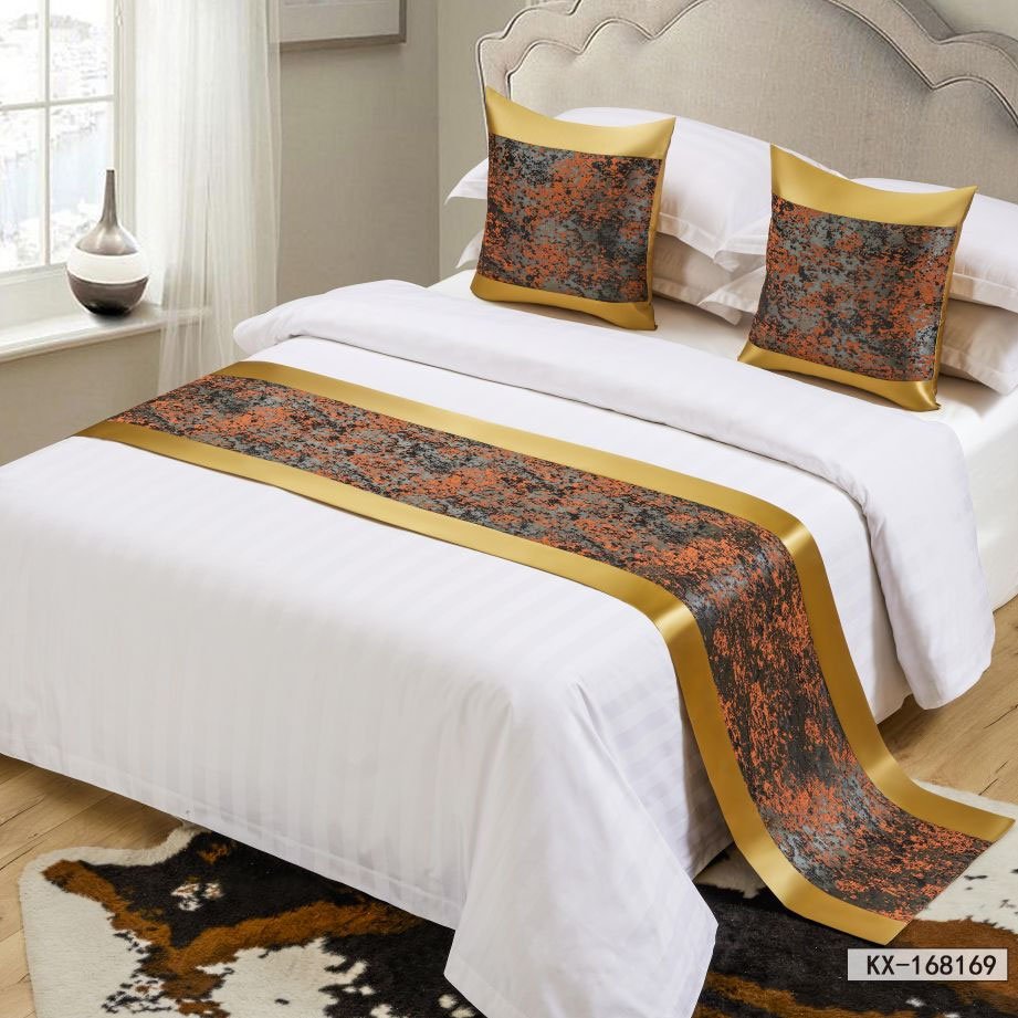 Runner Long Bed Runner Matching pillow Hotel Bed Runner cushion cover Bed end towel beddings