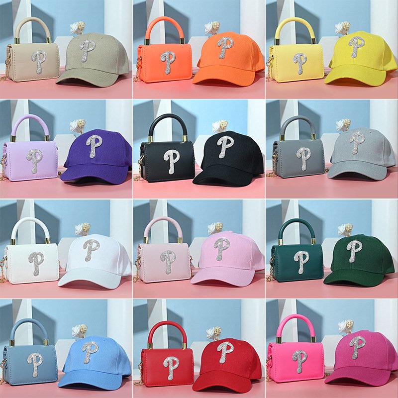 2024 New FJ Purse And Hat Set Custom Logo Ladies Small Letter P Handbags Designer Mini Shoulder Bags With Matching Caps