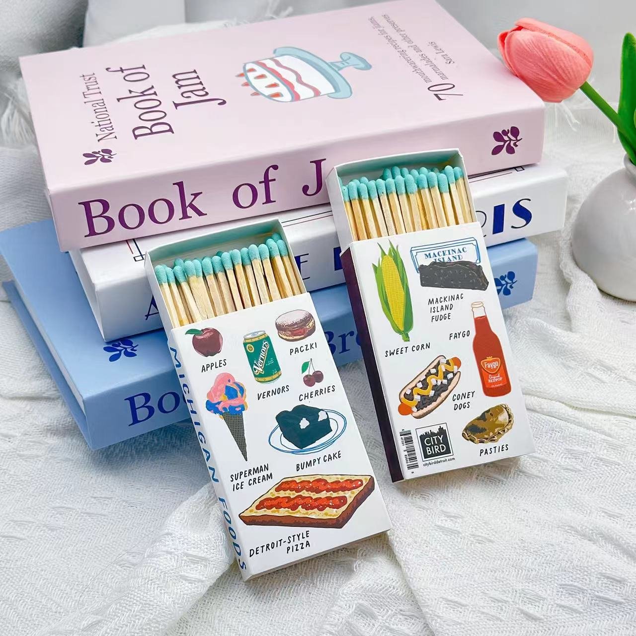 2024 New Large household box candle Match box customize advertising hotel 4inch wooden tip packing long safety fireplace matches