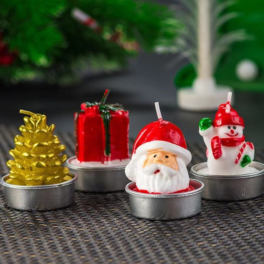 Christmas Tree Shaped Candle, Christmas Scented Candle Themed Candle for Relaxation Party Holiday New Year Gift Decoration