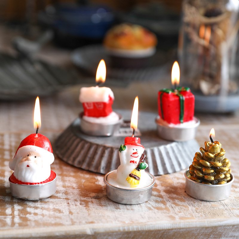 Christmas Tree Shaped Candle, Christmas Scented Candle Themed Candle for Relaxation Party Holiday New Year Gift Decoration