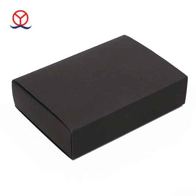 Fancy 400gram kraft paper custom design drawer style cardboard sliding out eco-friendly plain black mini match boxes