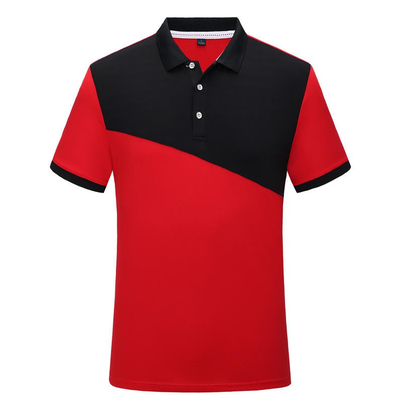 High Quality polyester Polo Short-Sleeved Shirt Men's Summer Sports Color Matching Casual Fashion Short Sleeved polo Shirt