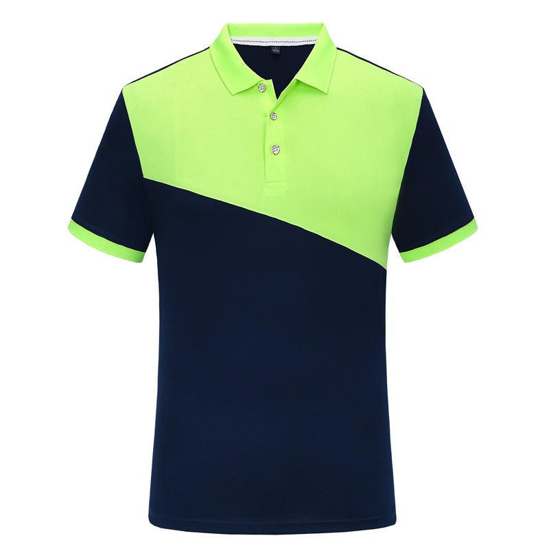 High Quality polyester Polo Short-Sleeved Shirt Men's Summer Sports Color Matching Casual Fashion Short Sleeved polo Shirt