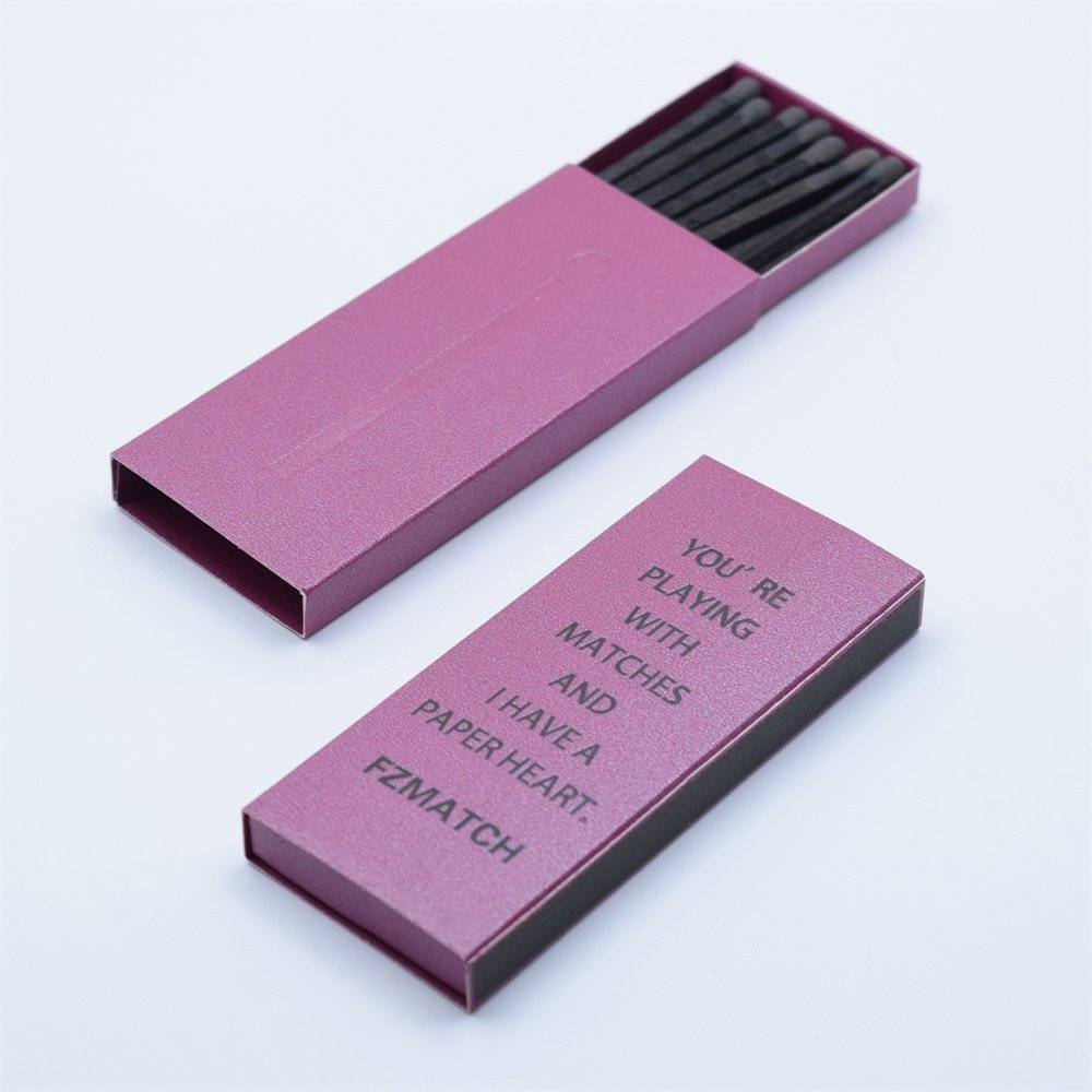 Customized Black Matches for Hotel Candles Long Stick Safety Bulk Vintage Kraft Box Candle Matches