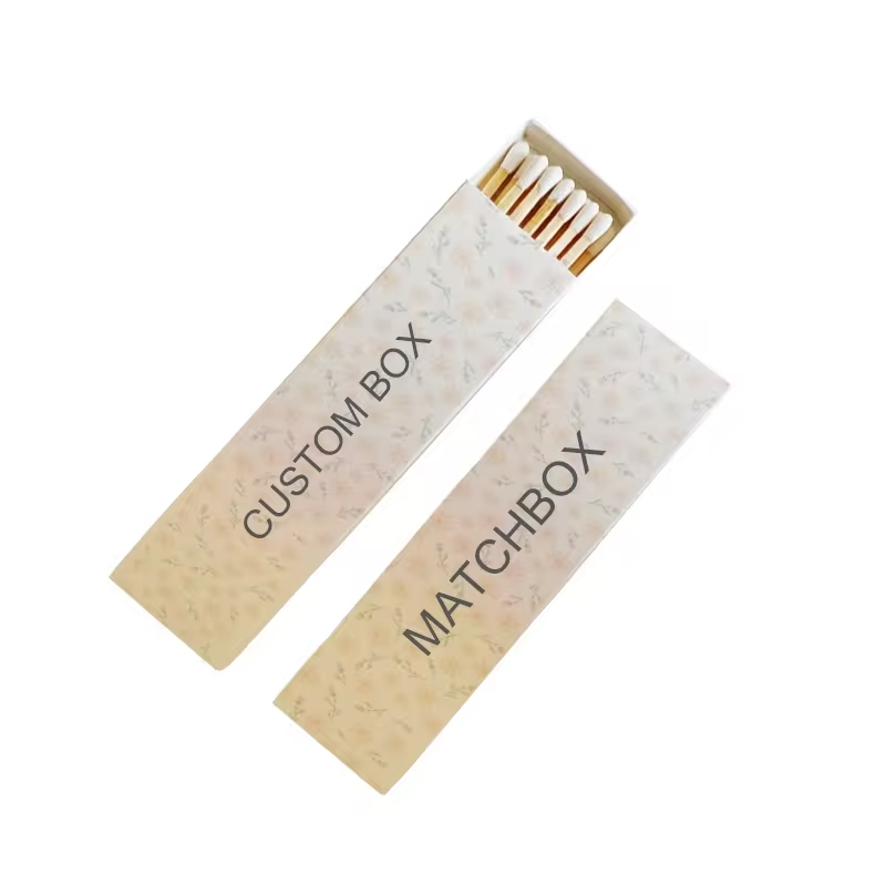 Handmade Customized Size Rigid Match Candle Box Drawer With Logo Custom Long Matches Box Pillar Candle Box Packaging