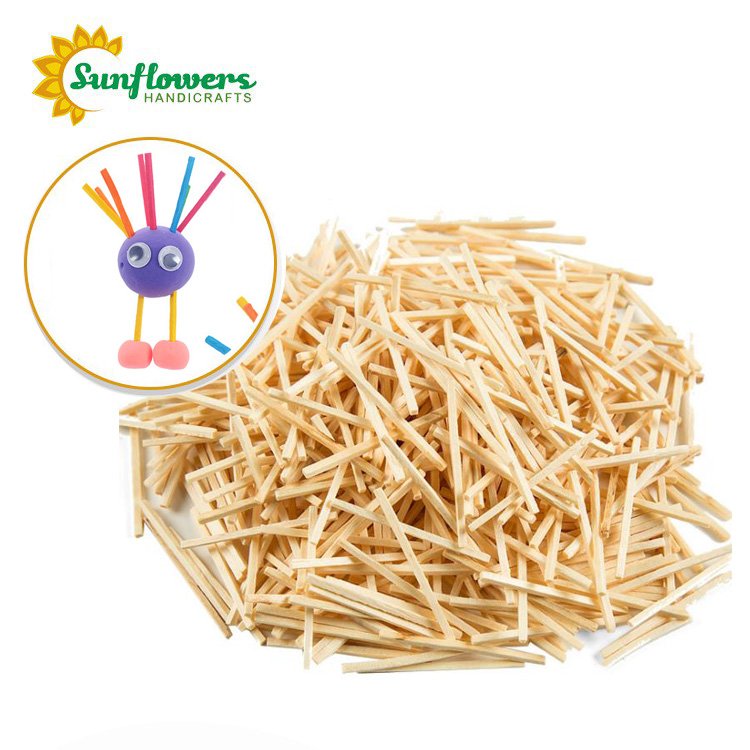 50mmX2MMX2MM wooden colored craft match sticks for diy toys