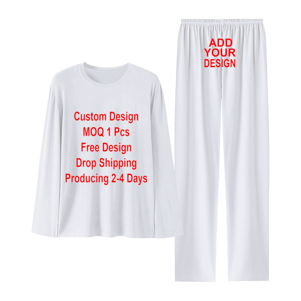 Custom Adult Pyjamas Men Sleepwear Loungewear Matching Christmas All Over Print Pajamas For Men Nightwear Set Family Clothes