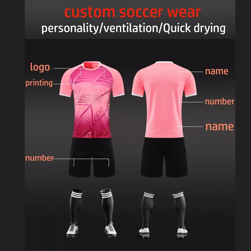 Mangas curtas para crianca 2024 Wholesale Custom Football Team Shirt High Quality Sublimation Soccer Jersey For Match