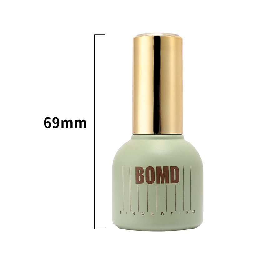 15ml Custom Color Logo Artwork Printing Empty Round UV Proof Gel Glass Nail Polish Bottle with gold matched Cap