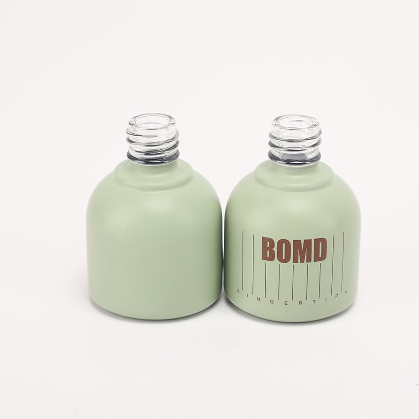 15ml Custom Color Logo Artwork Printing Empty Round UV Proof Gel Glass Nail Polish Bottle with gold matched Cap