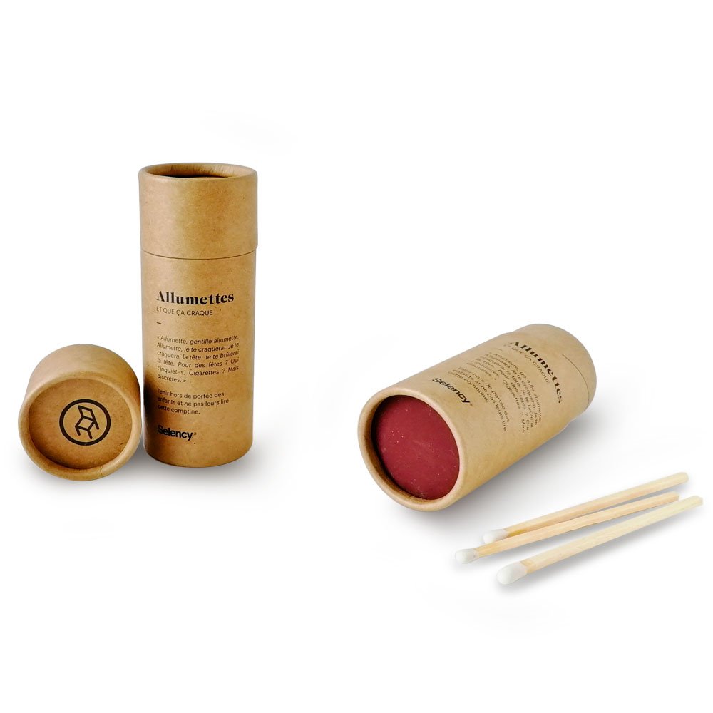 Custom Logo safety candle matches paper cardboard cylinder tube plain match boxes custom fireplace matches box custom