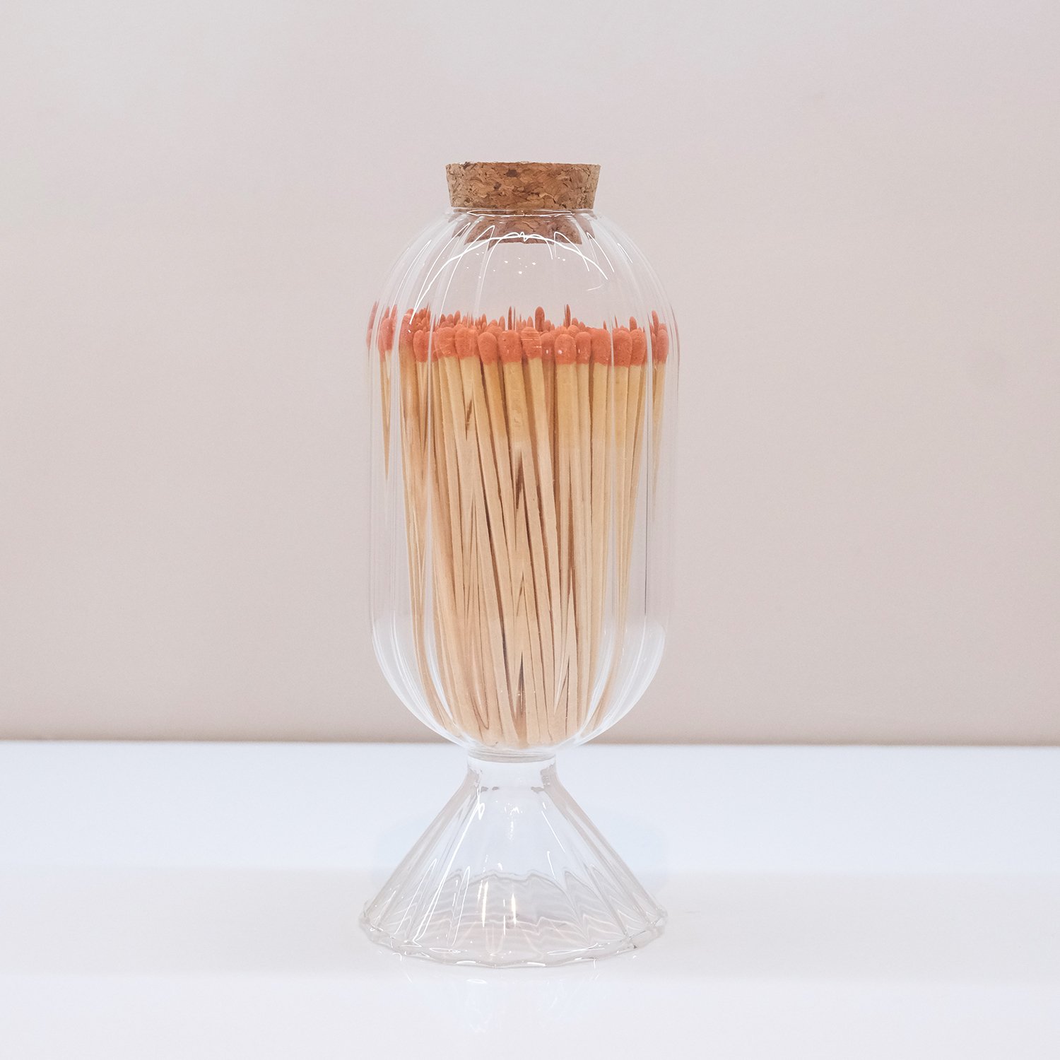 Wholesale Customized Wedding Safety Matches Decorative Custom Logo Long Wooden Stick Glass Cloche Bottle Of Matches Strike