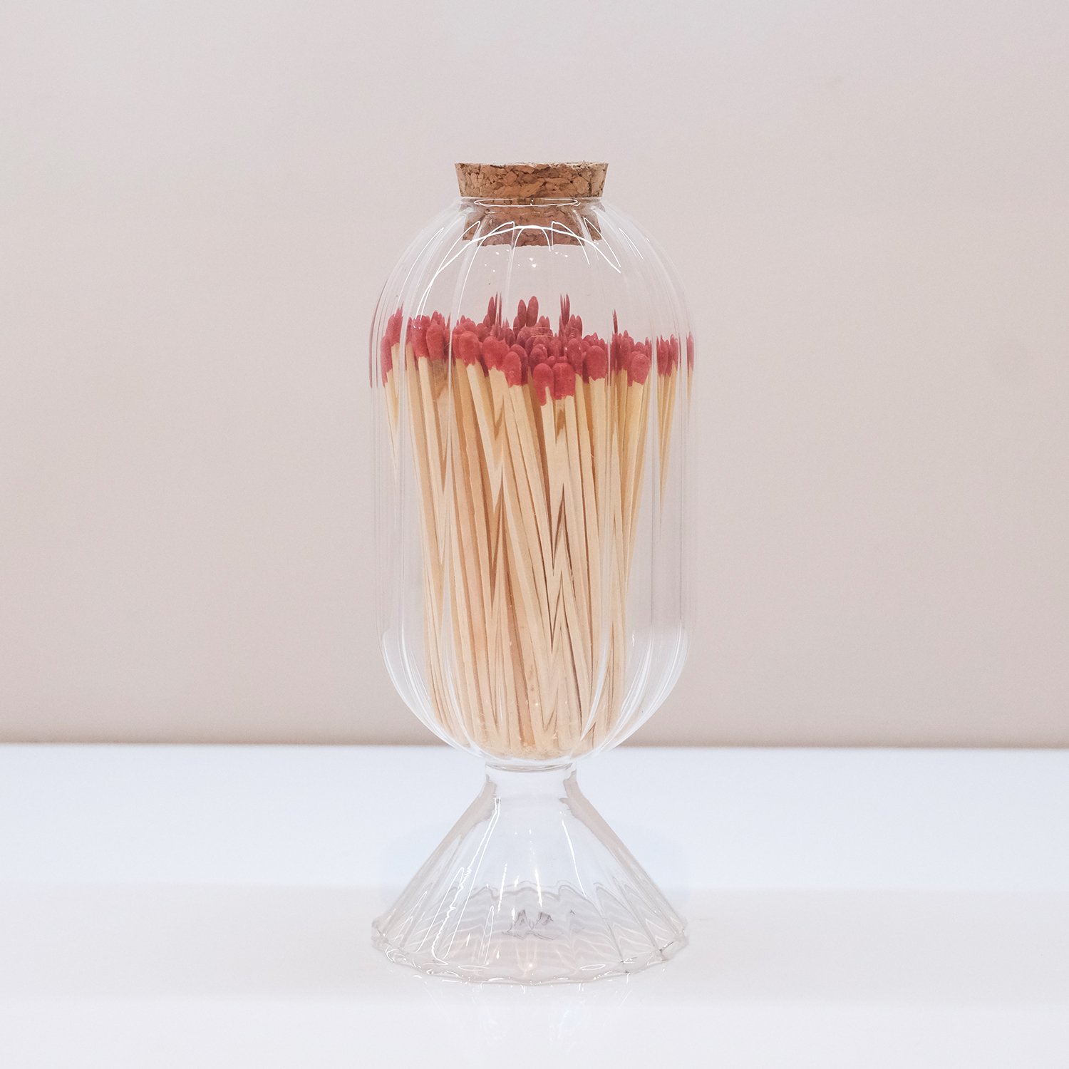 Wholesale Customized Wedding Safety Matches Decorative Custom Logo Long Wooden Stick Glass Cloche Bottle Of Matches Strike