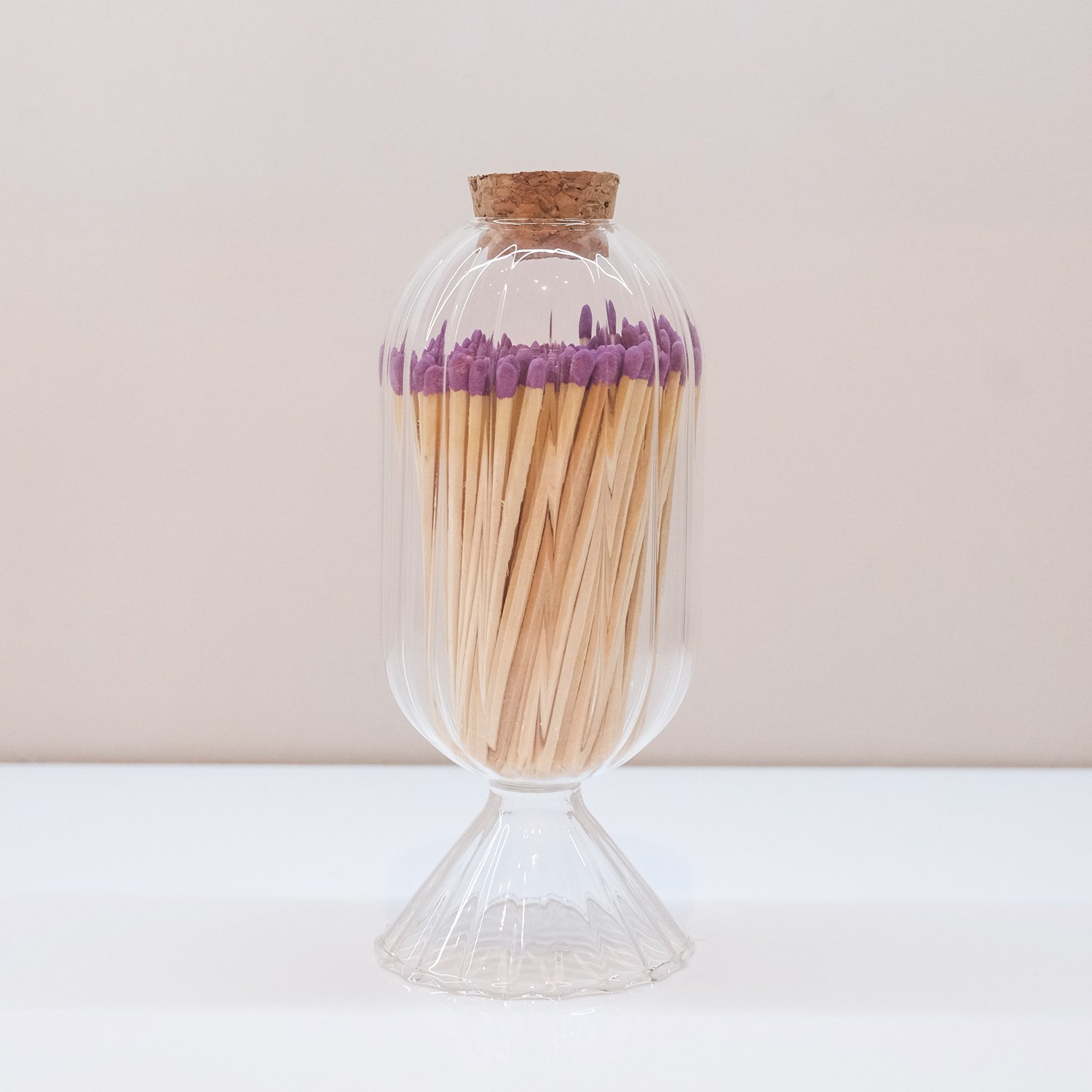 Wholesale Customized Wedding Safety Matches Decorative Custom Logo Long Wooden Stick Glass Cloche Bottle Of Matches Strike