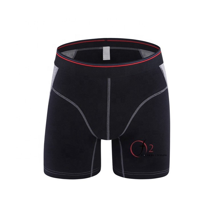 New arrival man underwear cotton boxer color matching boxer shorts long leg anti-bacterial men's briefs & boxers