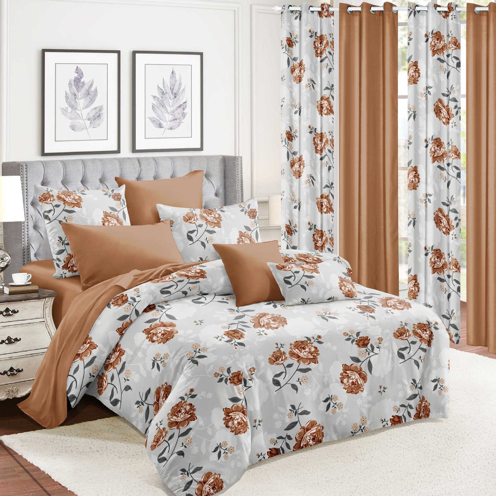 4 piece bed skirt set with China Window Curtain duvet cover bedding set with matching curtains bed sheet set with curtains