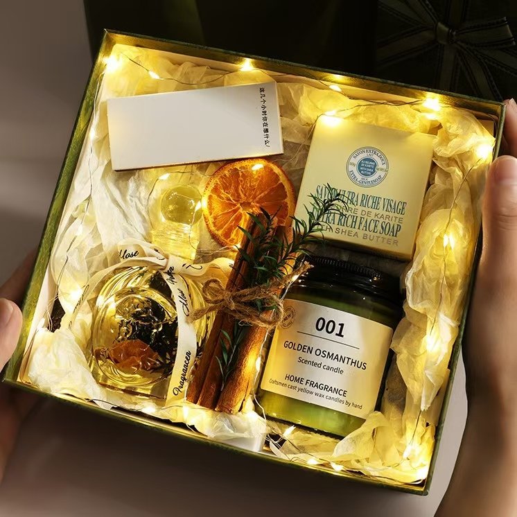 Home Art Decor Luxury Candle And Diffuser Gift Set For Guests Wedding Gift Box