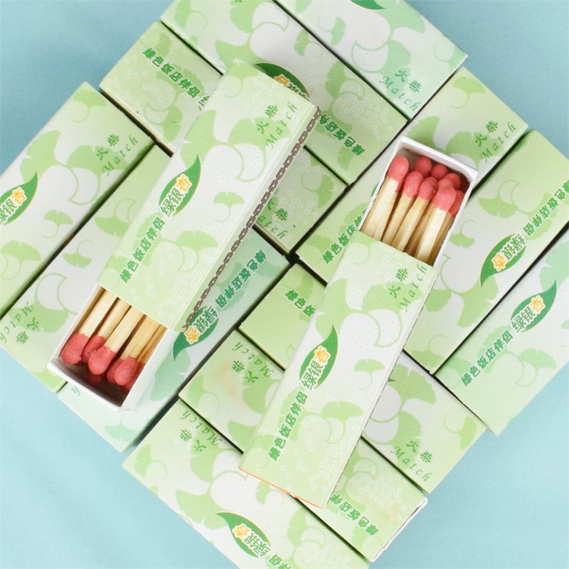 Hot Sale Wooden Matchsticks Customized Hotel Advertising Safety Long Colorful Matchboxes Custom Box Matches
